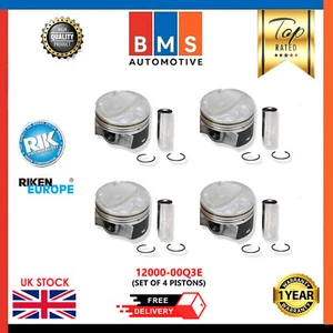 PULSAR JUKE QASHQAI HRA2DDT KOLBEN MIT RINGEN X 4 1,2 BENZIN - 1200000Q3E RIKEN - Bild 1 von 8