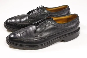 Florsheim Imperial 92604 Dress Shoes Men's 10 C Black Brogue Longwing 5 Nail - Picture 1 of 8