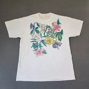 Camisa De Colección Años 90 Abuela Núcleo Hada Blanca Brillo Árbol Rana Floral Casa Núcleo - Imagen 1 de 12