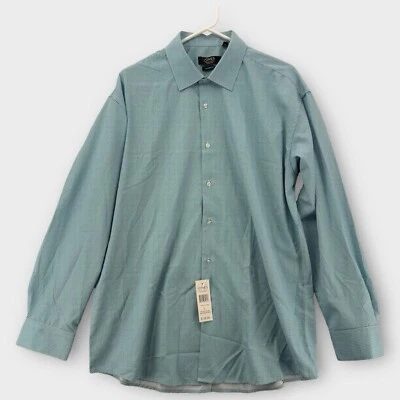 NWT Jones New York Shirt Mens Large Signature Classic Fit Blue All Over Print - Image 1 of 4