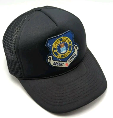 ESTADOS UNIDOS FUERZA AÉREA USAF DESERT STORM sombrero vintage azul gorra ajustable Foto 1 de 4