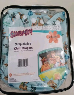Scooby-Doo Simple Being Reusable 3-pack Cloth Diapers Adjustable  - Image 1 of 4