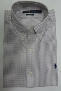 RALPH LAUREN Men's Twill Tattersal Dress Shirt, Lavender/Cream, (15.5-34/35) - Picture 1 of 5
