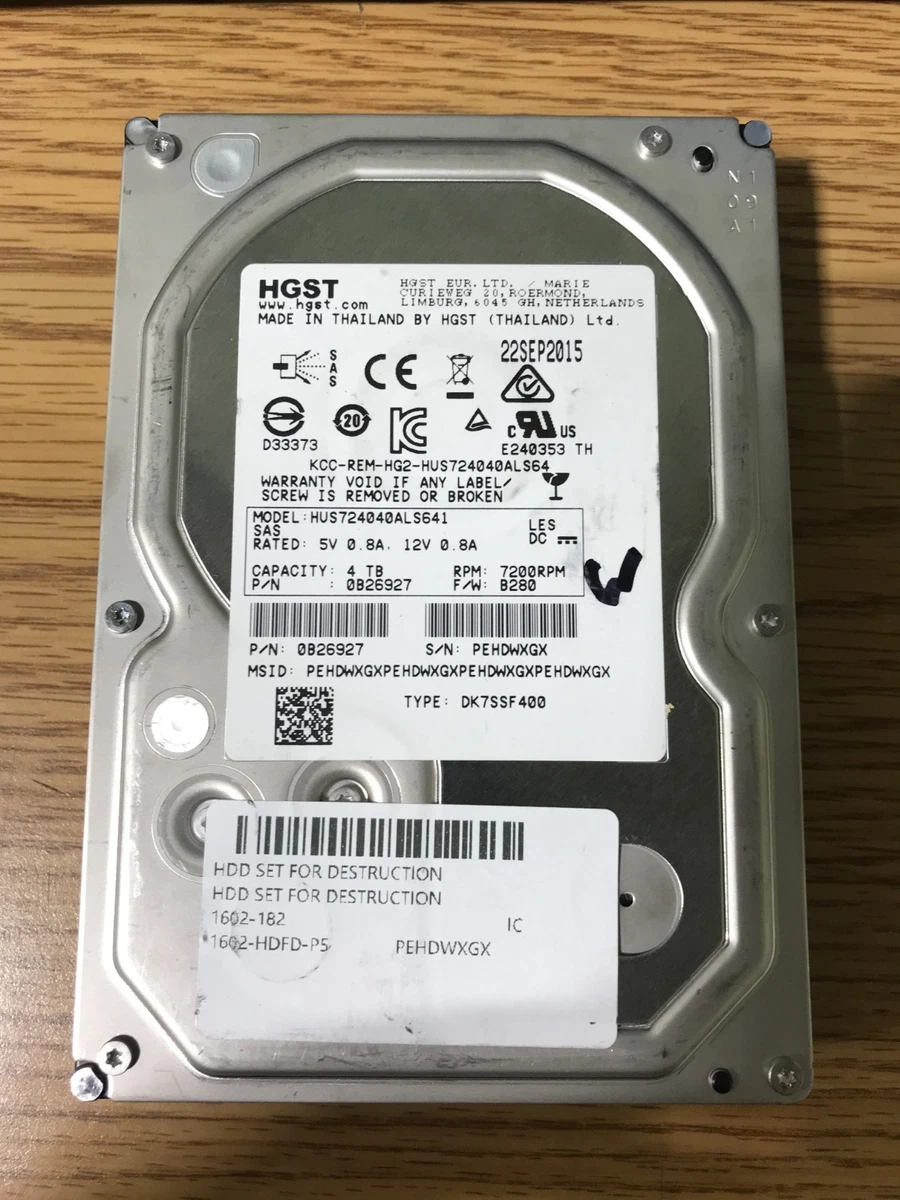 HGST 4TB Computer Internal Hard Disk Drives for sale | eBay