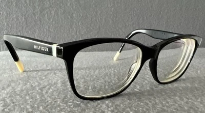 Tommy Hilfiger Eyeglasses TH 66 Women Black Full Rim Plastic Glasses Frames - Image 1 of 4