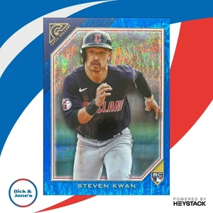 2022 Topps Gallery Steven Kwan Blue Pattern 5/50 #166 RC Cleveland Guardians - Picture 1 of 10
