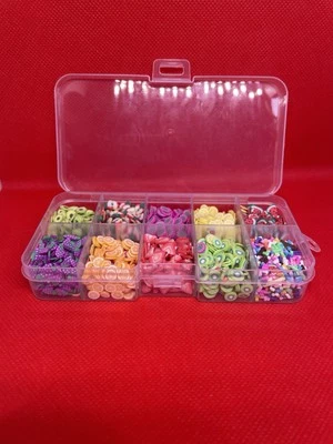 2450 piezas dijes para uñas, 10 estilos dijes de limo 3D decoraciones para uñas respaldo plano resina  Foto 1 de 4