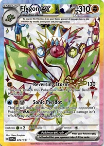 Flygon ex 222/191 Ultra Rare Pokemon TCG SV08: Surging Sparks NM - Picture 1 of 2