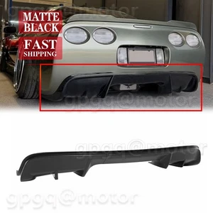 For Corvette C5 1997-04 Matte Black Direct Add-On Shark Fin Rear Bumper Diffuser - Picture 1 of 11
