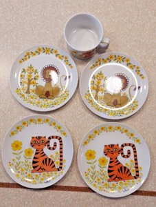 Saltera Jungle Safari 4 Plates One Cup - Picture 1 of 7