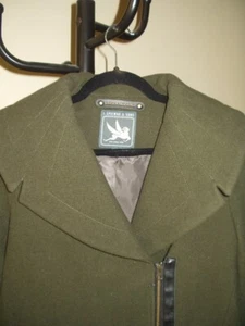 Spiewak & Sons Womens Wool Blend Coat M Olive Green Side Zipper - Dry Cleaned - Picture 1 of 3
