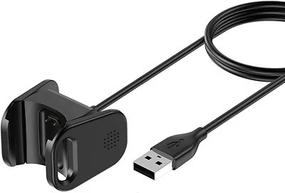 Cable de carga USB compatible con Fitbit Charge 3 base 100 cm de largo