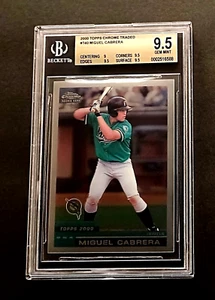 2000 TOPPS CHROME TRADED RC #T40 MIGUEL CABRERA BGS 9.5 GEM MINT ROOKIE #2516588 - Picture 1 of 3
