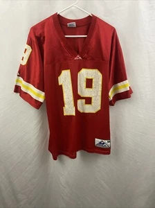 Camiseta deportiva de fútbol americano vintage de Joe Montana Kansas City Chief Apex talla única mediana de la NFL  - Imagen 1 de 9