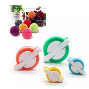 Pompom Maker Fluff Ball Weaver Needle Craft Knitting Wool DIY Tool 4 Sizes - Picture 1 of 4