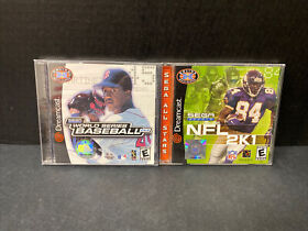 Sega Dreamcast World Series Baseball 2K2 NFL 2K1 Complete with Manuals Lot