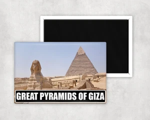 Pyramids Of Giza Egypt-Large Novelty Fridge Magnet 8cm x 5cm Tourism Travel Gift - Picture 1 of 1
