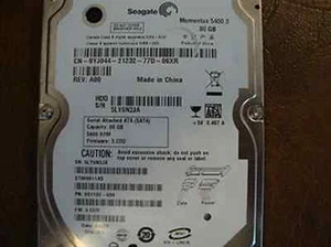 Seagate ST980811AS 9S1132-030 FW:3.CDD WU 80gb 2.5" Sata Hard Drive - Picture 1 of 1