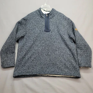 Orvis Classic Fleece Sweater Fishing Mens Size XXL Light Jean Blue Lined Zip - Picture 1 of 12