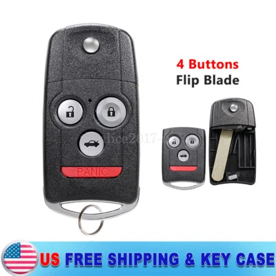 For 2009 2010 2011 2012 2013 2014 Acura TL TSX Remote Flip Key Fob Shell Case - Image 1 of 4