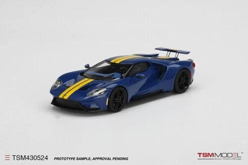TRUESCALE 1/43 FORD GT SUNOCO BLUE W/ YELLOW STRIPE TSM430524 - Image 1 of 1