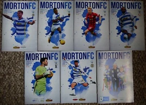 7x Greenock Morton Home Programmes 2017/2018 Season (listed) - Picture 1 of 8