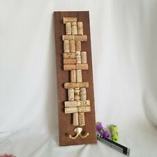 Wine Cork Board with Brass Hook 20" Wine Enthusiast Gifts Handmade