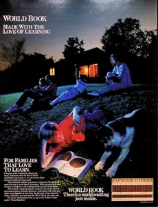 VINTAGE 1980s Print Ad ~ World Book Encyclopedia ~Made with the love of learning - Picture 1 of 1