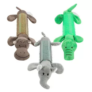 1x Plush Squeaky Dog Toy Animal Shaped Dog Chew Toy Cuddle Squeaky Plush Dog Toy - Picture 1 of 15