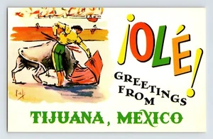 Postcard Mexico Baja California Tijuana Bull Fighting 1960s Unposted Chrome - Picture 1 of 2