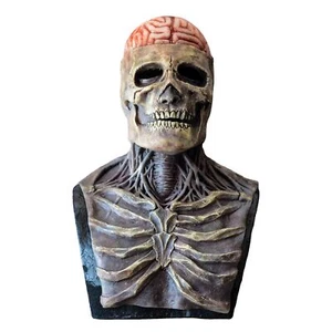 Skeleton Halloween Scary Mask Skull Full Head Cosplay Costume Horror Prop Latex - Picture 1 of 7