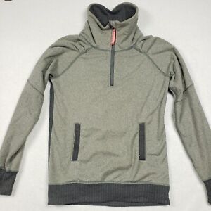 Ivivva By LuLuLemon Girl Size 14 Gray Shiver Stopper 1/4 zip pullover sweatshirt