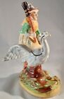 19th c Staffordshire Mother Goose Pottery Figurine Nursery Rhymes Fairy Tales