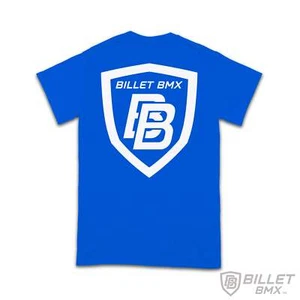 BILLET BMX SHIELD LOGO T-SHIRT BLUE - Picture 1 of 8