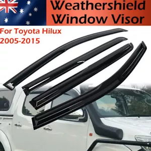 Original Toyota Hilux 2005-2015 Weathershields Window Visor Rain Guard Wind Vent - Picture 1 of 15