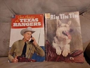 Rin Tin Tin, Texas Rangers, lote de 2 cómics vintage, Dell - Imagen 1 de 2