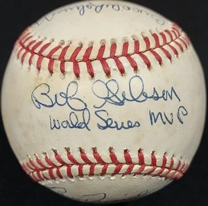 Bob Gibson "World Series MVP" Brooks Robinson signierter Baseball JSA Auktion LOA - Bild 1 von 7