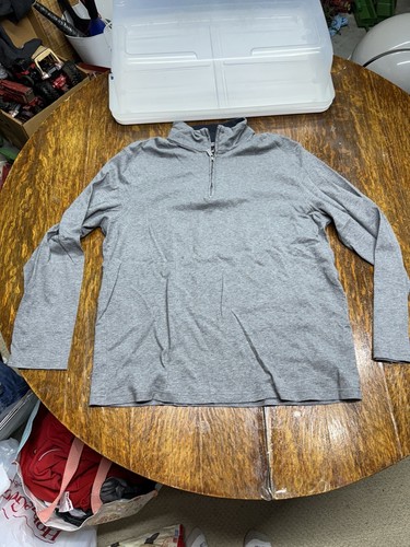 Felpa pullover Michael Kors da uomo XL grigio 1 4 cerniera finto collo