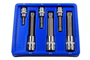 Us Pro 6 pezzi 3/8 e 1/2" Dr. Set punte spline triple quadrate B3228 - Foto 1 di 3