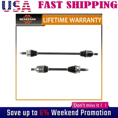 CV Axle Shaft Set For 2015-2020 Hyundai Sonata 2.4L Direct Fit GEARZAAR Set of 2 - Image 1 of 4