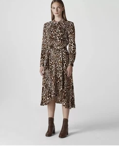 WHISTLES animal print midi dress size 12 - Picture 1 of 3
