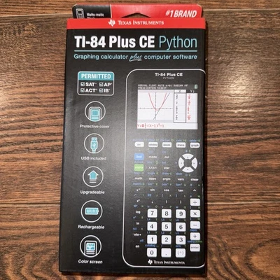 Texas Instruments TI-84 Plus CE Python Graphing Calculator Matte-Matic Black New - Image 1 of 4
