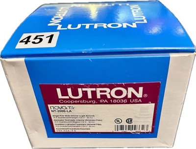 Lutron NT-2000-LA Nova T Dimmer Glühlampe/Halogen 120V/2000W Light Almond - Bild 1 von 4