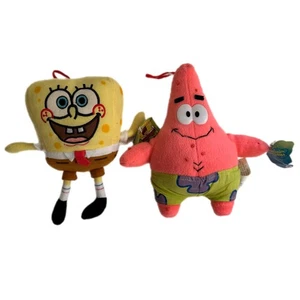 Vintage SpongeBob SquarePants & Patrick Plush Stuffed Animal Toy Lot Set of 2 - Picture 1 of 9