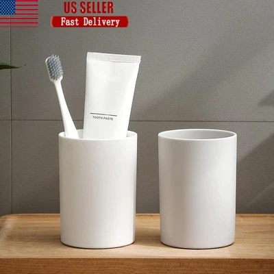 Vaso de baño duradero soporte de enjuague bucal ecológico contenedor de cepillo de dientes Foto 1 de 4