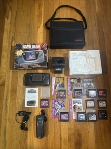 De Colección Sega Game Gear Consola Sistema Estuche Lupa Batería 10 Juegos Caja Manual CIB - Imagen 1 de 19