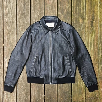 Chaqueta motera de cuero BALLY negra talla 42 hecha en Italia $2000 Foto 1 de 4