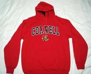 cornell big red bears pullover hoodie men's medium red kangaroo pocket - Picture 1 of 11