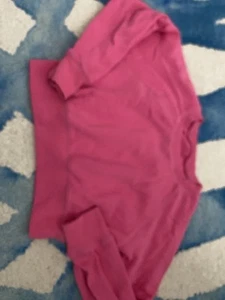 Katie J Girls Size Small Cropped Bright Pink Crewneck Excellent Condition - Picture 1 of 2