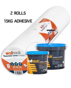 Revestimiento térmico Wallrock 2 rollos KV600 y adhesivo revestimiento térmico 15 kg - Imagen 1 de 1